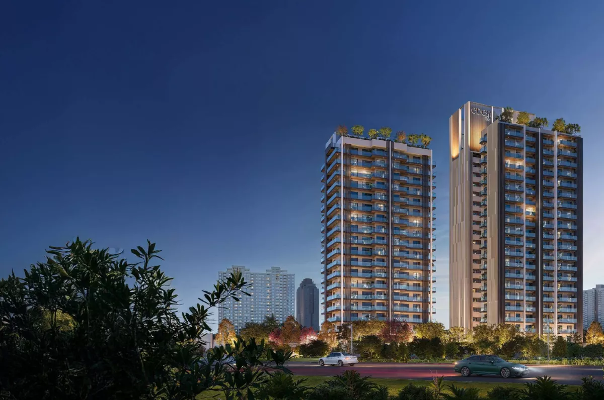 1OAK Eden towers at dusk